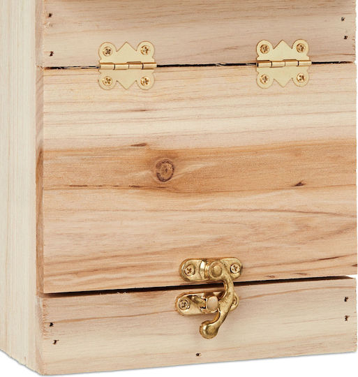 Căsuță Decorativă din Lemn pentru Păsări 24,5 X 14 X 14 Cm Naturală