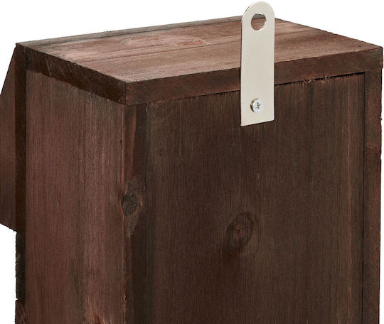 Декоративна дървена къщичка за птици 24.5 X 14 X 14 см кафява