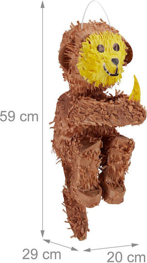 Container de Dulciuri Piñata în Formă de Maimuță pentru Petrecere Mexicană Joc pentru Copii Agățat de Tavan