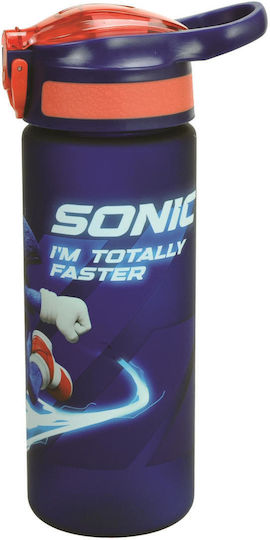 Gim Hedgehog Παιδικό Παγούρι Θερμός Πλαστικό με Καλαμάκι Sonic 600ml (Διάφορα Σχέδια/Χρώματα)