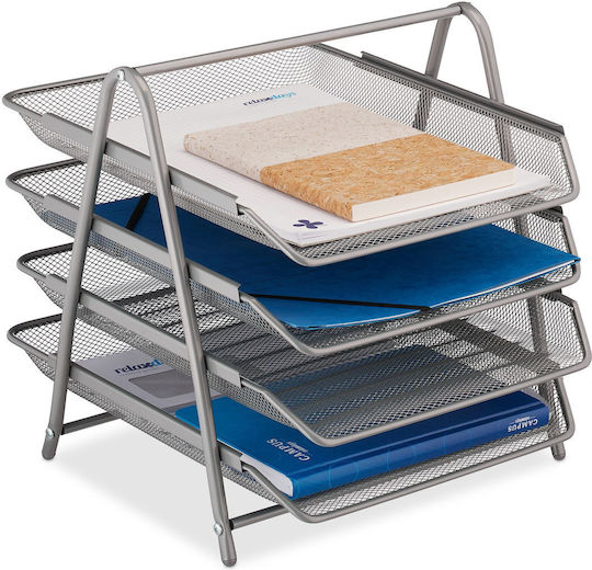 Organizator documente suport birou 4 compartimente 32.5 X 30 X 35 cm