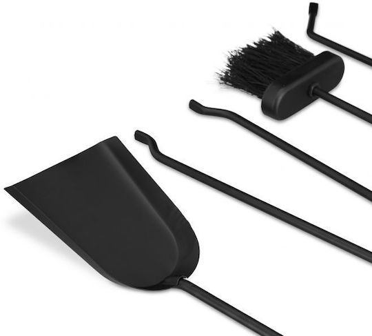 Set de Unelte pentru Șemineu 5 Piese Oțel Negru 68 X 20 X 20 Cm