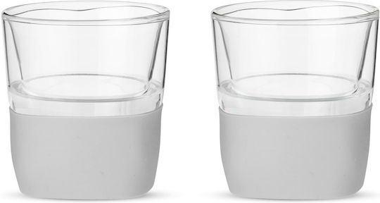 Design Is This Set of Glasses Whiskey / Cocktail/Drinking made of Glass in Gray Color 266.4ml 2pcs