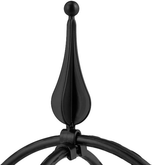 Set 2 Gartenblumenstützen Obelisk Maße 85 x 25 cm Schwarz Relaxdays