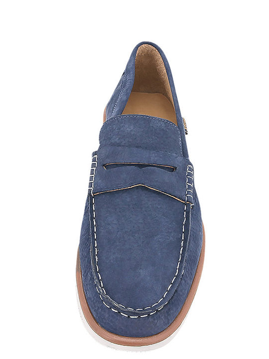 Men's Leather Loafers Blue