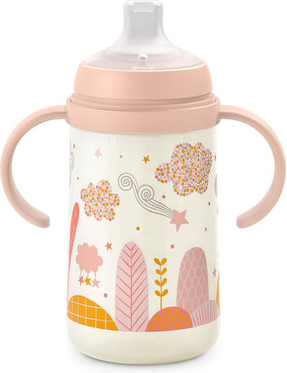 Suavinex Educational Sippy Cup Plastic with Handles Pink for 6m+m+ 270ml