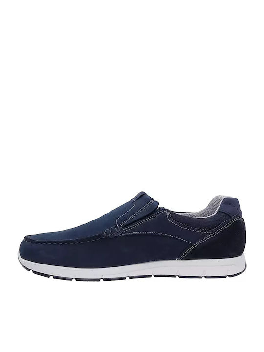 Δερμάτινα Ανδρικά Loafers σε Μπλε Χρώμα