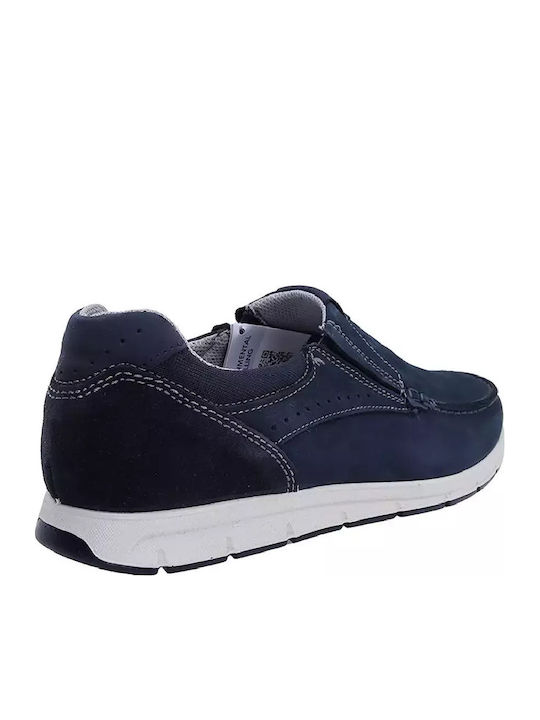 Δερμάτινα Ανδρικά Loafers σε Μπλε Χρώμα