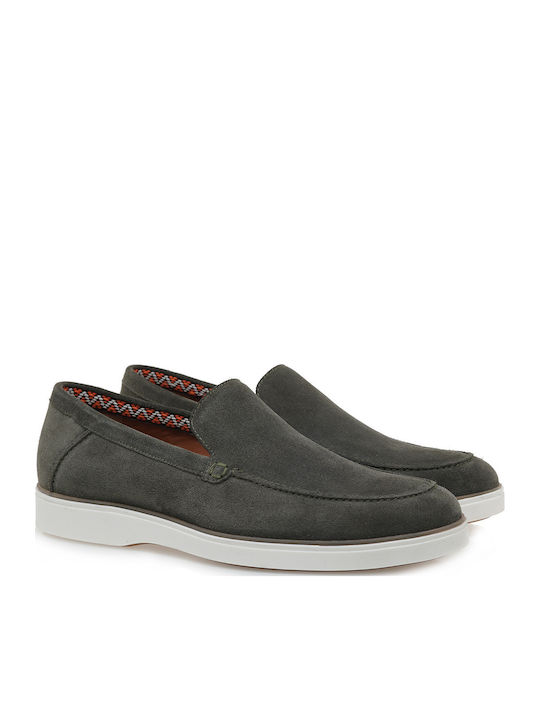 Suede Ανδρικά Loafers σε Πράσινο Χρώμα