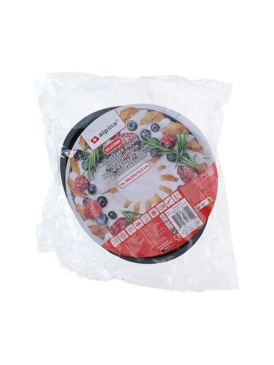 Bundt-Kuchen Silikonform Rot Weiß 24x24x10,5cm Alpina 2 Stück