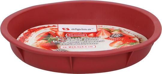 Formă rotundă din silicon pentru prăjituri, gri, 24.5x4.5cm, Alpina, 2 buc