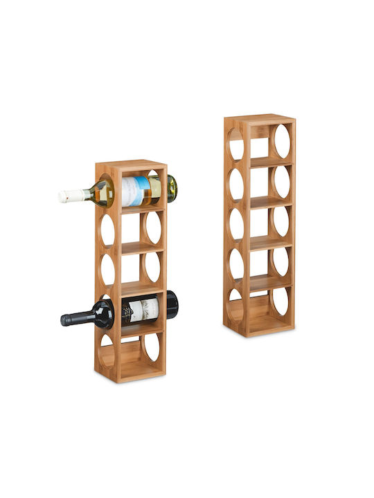 Bamboo Wine Bottle Holder 2 Pieces Natural 53 X 14 X 12 Cm
