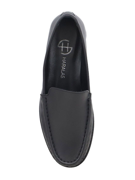 Δερμάτινα Γυναικεία Loafers σε Μαύρο Χρώμα