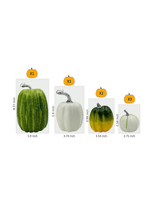 Artificial Decorative Foam Pumpkins Autumn Halloween Table Decorations 7pcs
