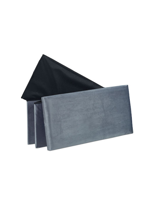 Relaxdays Hölzernes Aufbewahrungsbox mit Deckel Gray 38x77x39cm 1Stück