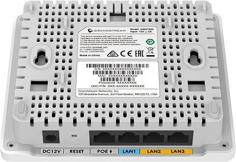 Grandstream GWN7604 WiFi Mesh Network Access Point Wi‑Fi 6 Dual Band (2.4 & 5GHz) Μαύρο