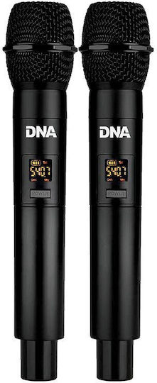DNA Dna Vm Dual Vocal Effect Set Комплект Безжично Микрофон Ръчно изработено за Вокали в Черен Цвят