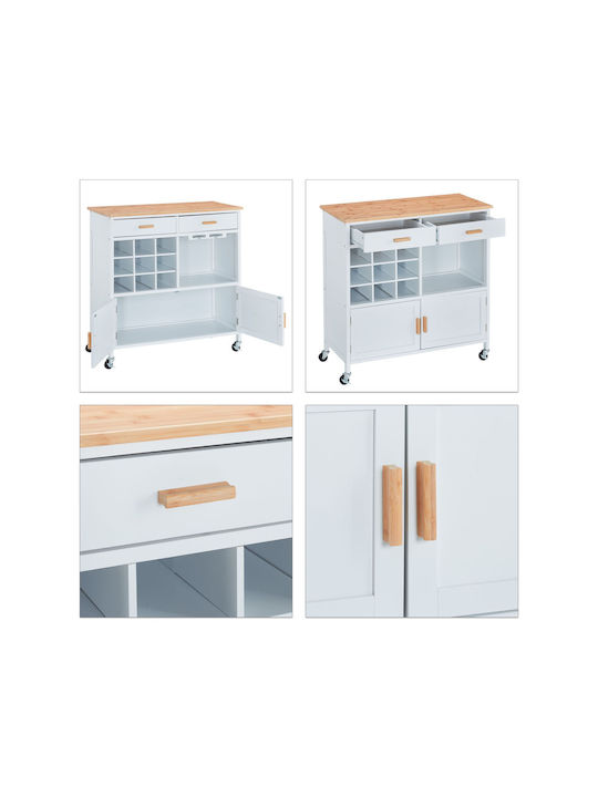 Floor Cabinet White 88.5x86x41 cm