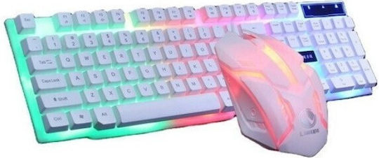 Aoas AOAS Teclado + Mouse Optical Gaming Keyboard Set with RGB lighting & Mouse (English US) White