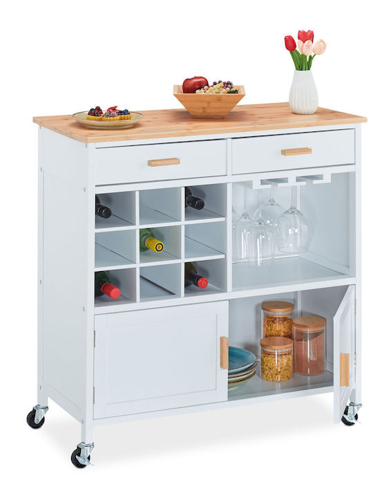 Floor Cabinet White 88.5x86x41 cm