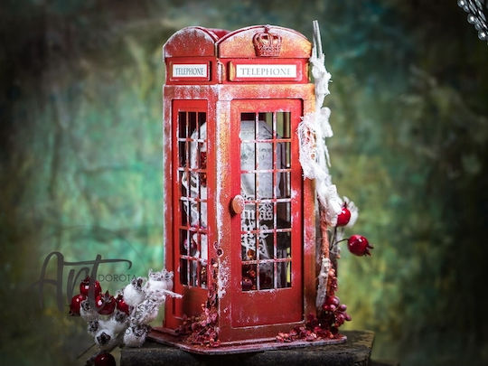 Telephone Booth Construction 26x10x10cm