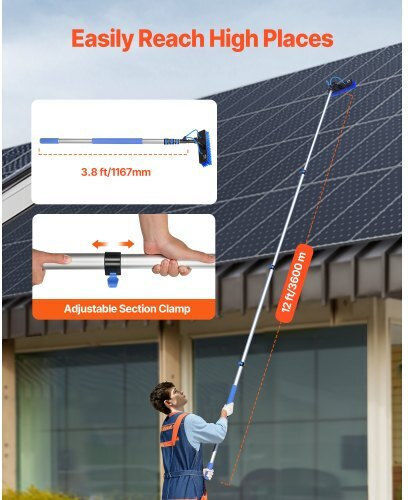 Vevor Solar Panel Cleaning Kit Extendable Handle 3.6m Tyndcbqjtjozckpw0v0