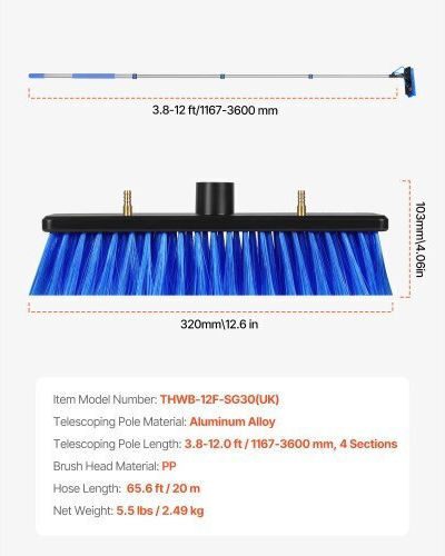 Vevor Solar Panel Cleaning Kit Extendable Handle 3.6m Tyndcbqjtjozckpw0v0