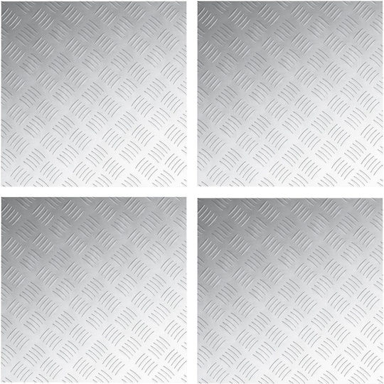 vidaXL Floor Material Aluminum for Steps 50x50cm 4pcs