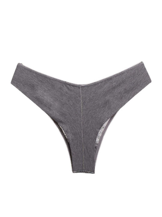Women's Brazil Seamless with Lace Blue