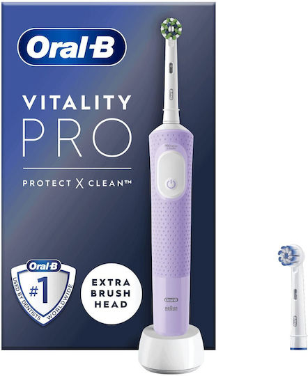 Oral-B Vitality Pro Protect X Clean Electric Toothbrush with Timer Lilac