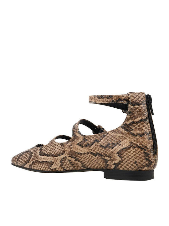 Damen Ballerinas in Beige Farbe