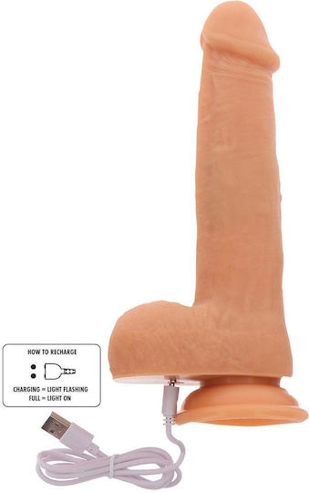 ToyJoy Get Real Naked Rotating Beads & Vibrating Dildo Реалистичен Вибратор с Дистанционно Управление 21см Плът