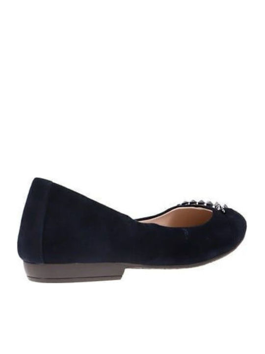 Glind Flats Suede Γυναικείες Μπαλαρίνες σε Μπλε Χρώμα