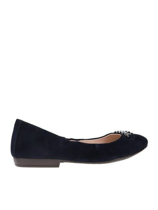 Glind Flats Suede Γυναικείες Μπαλαρίνες σε Μπλε Χρώμα