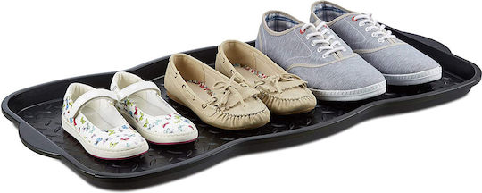 Relaxdays Bază Din Plastic Pentru Depozitarea Pantofilor Neagră 75x38.5x3cm