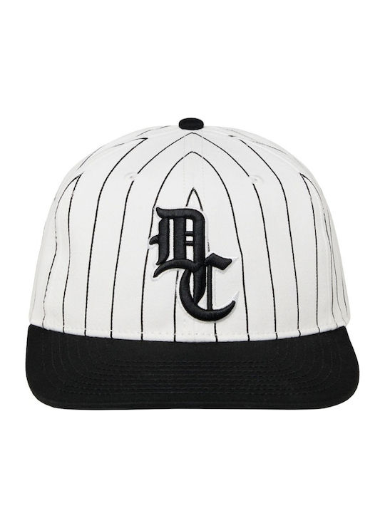 DC Dugout Snapback Cap White Black White