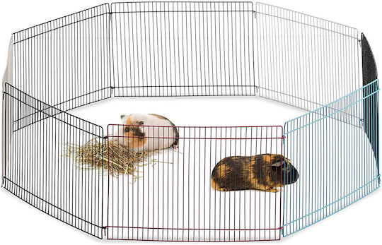 Țarc de Joacă pentru Animale Mici 8 Piese H 24 cm Multicolor