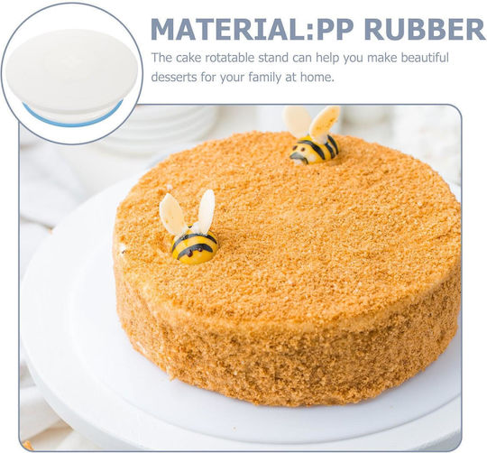 Kuchenständer Edelstahl mit Fuß Weiß