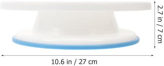 Kuchenständer Edelstahl mit Fuß Weiß