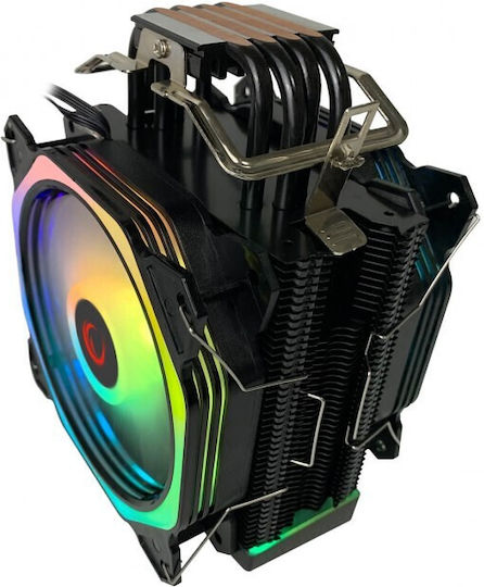 Rampage Octagon C60 CPU Kühlung Doppellüfter für Socket 1700 / AM5 mit ARGB Beleuchtung Schwarz