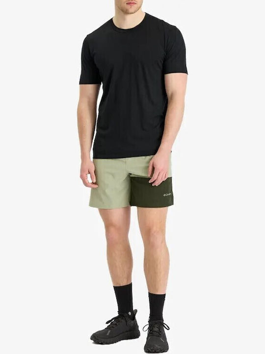 Columbia Hike Color Block Ανδρικό Κοντό Παντελόνι Πεζοπορίας Πράσινο