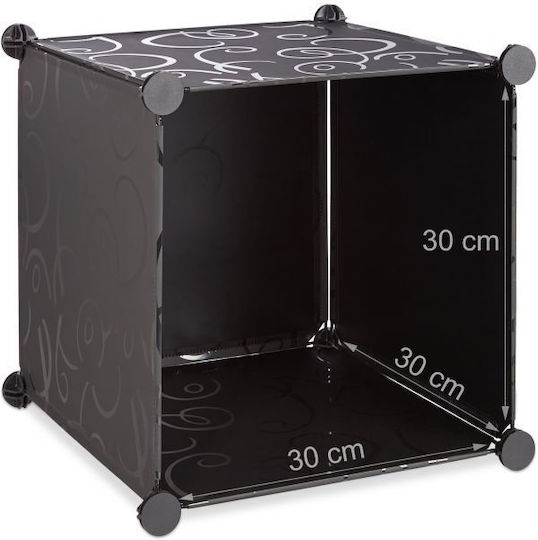 Bibliotecă Neagră 95.5x95.5x32cm