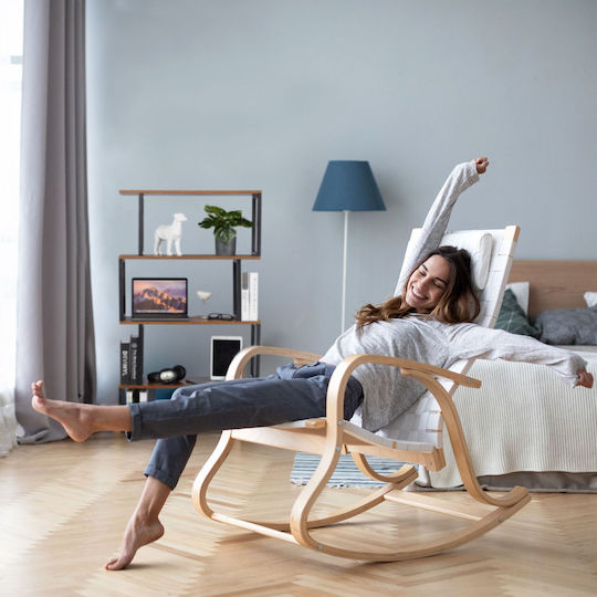 Relaxdays Bibliothek Braun 136x73x30cm