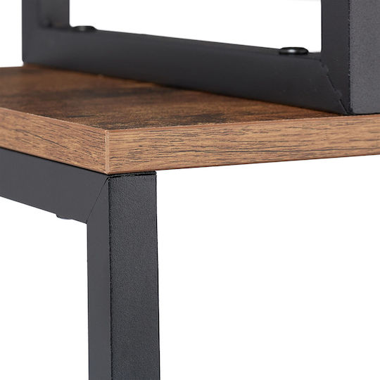 Relaxdays Bibliothek Braun 136x73x30cm