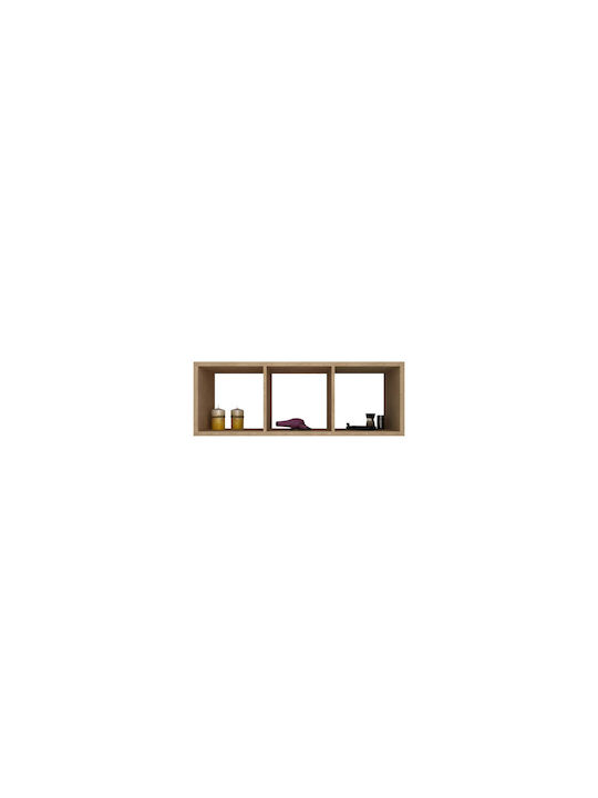 Shelf Wall Natural Wood 113x40x30cm