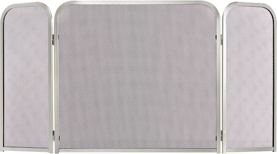 Zogometal Metallic Fireplace Screen with 3 Panels 50x23x53cm