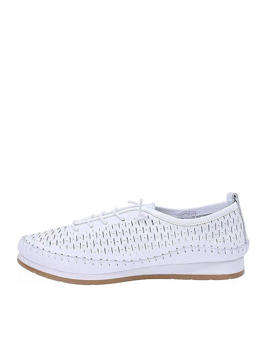 Women's Leather Oxford Shoes White
