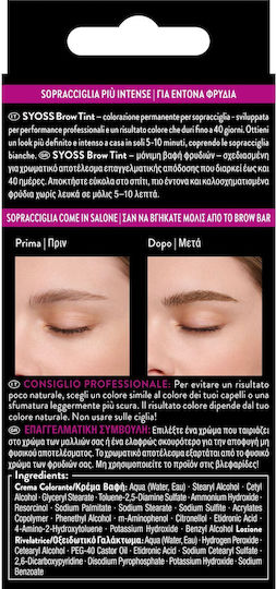 Syoss Brow Permanent Tint Σετ Μακιγιάζ Φρυδιών Καστανό Ανοιχτό