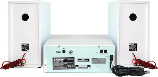 Blaupunkt Ηχοσύστημα 2.0 MS30BT 40W με CD / Digital Media Player και Bluetooth Λευκό