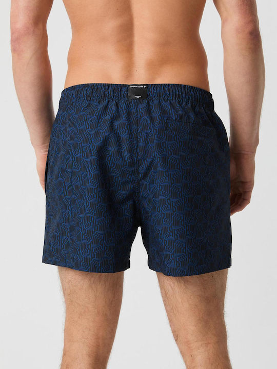 Men's Swimwear Shorts Blue with Patterns